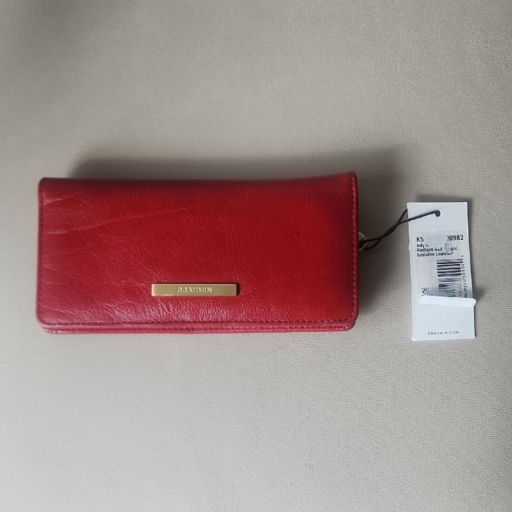 Brahmin Radiant Red Mystic Ady Wallet Genuine Leather